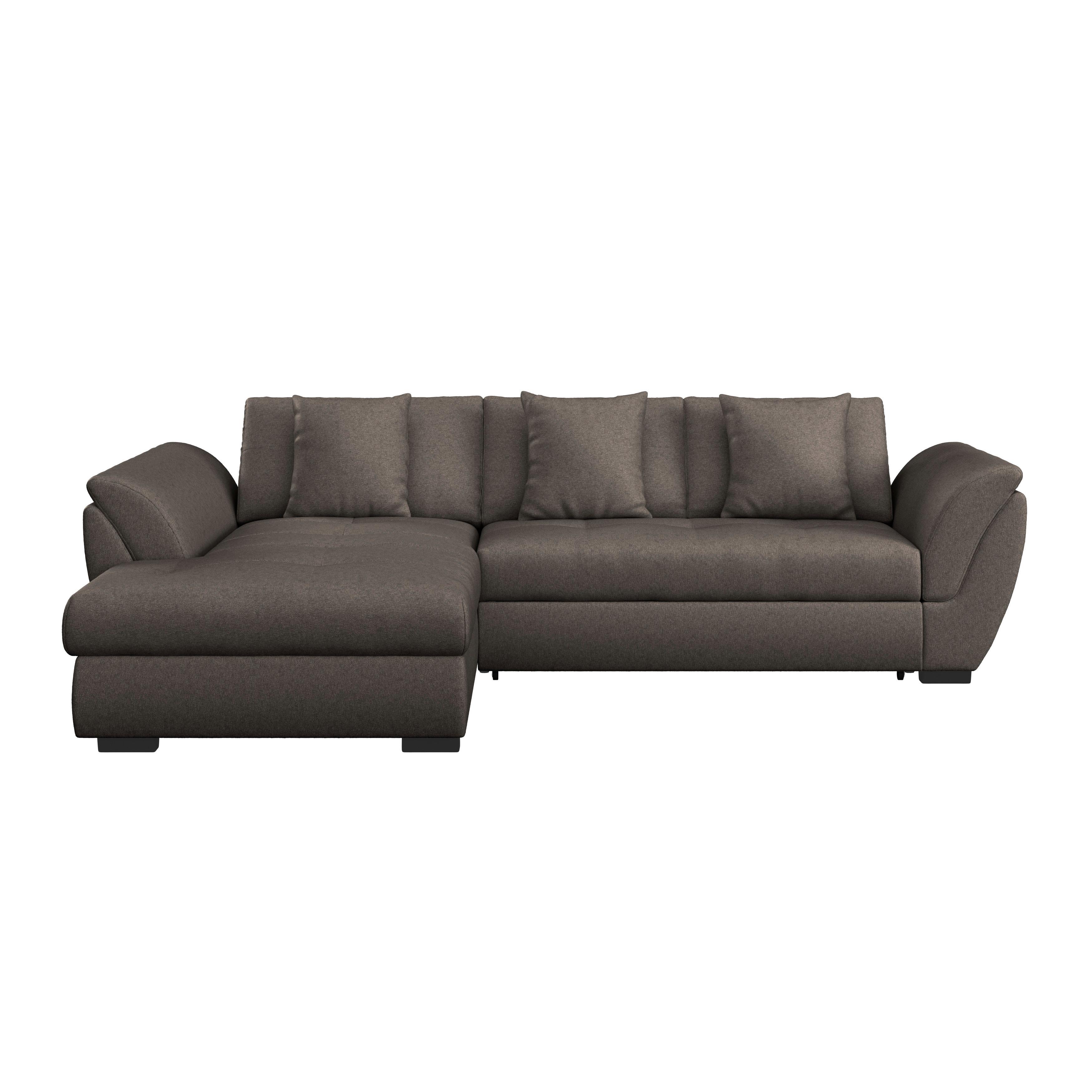 Sedežna Garnitura Berisso, Z Ležiščem In Predalom - rjava, Design (187/278cm) - Mömax
