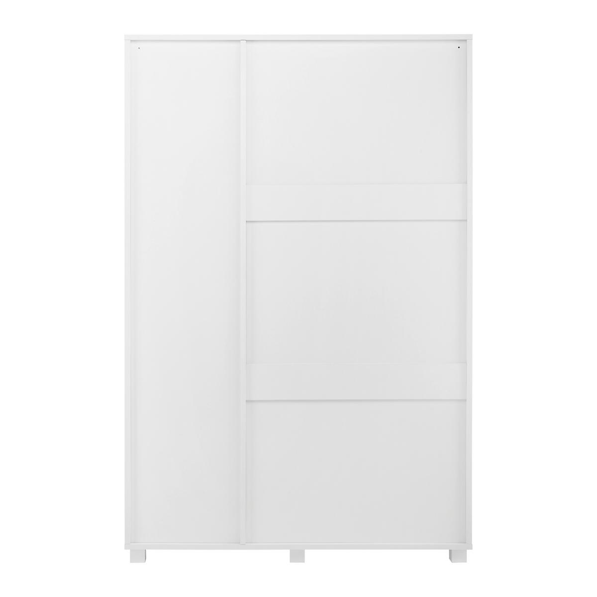 Omara Za Oblačila Milo, Bela - srebrne barve/bela, Moderno, kovina/les (115/176/55cm) - Bessagi Home