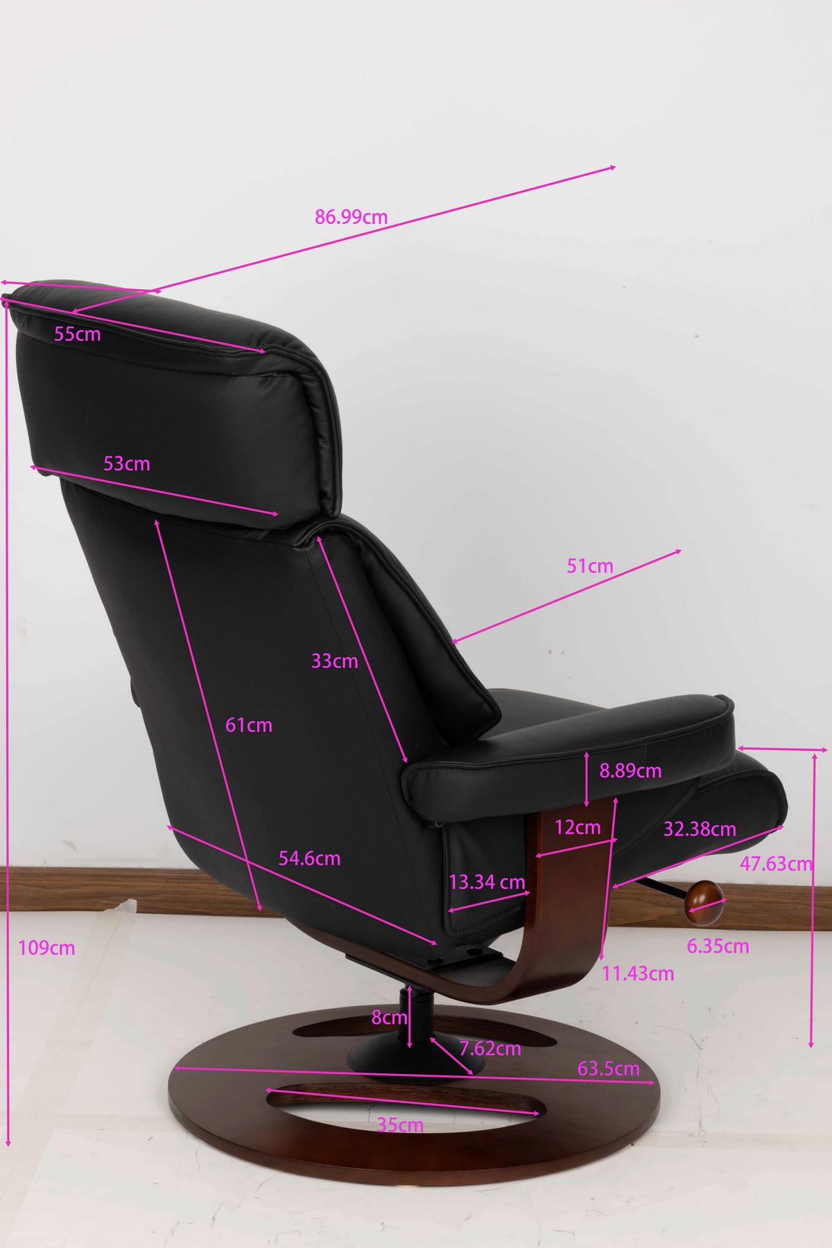 Počivalnik Calm, Črna - črna/barva oreha, Basics, kovina/tekstil (76/106/90cm) - Livetastic