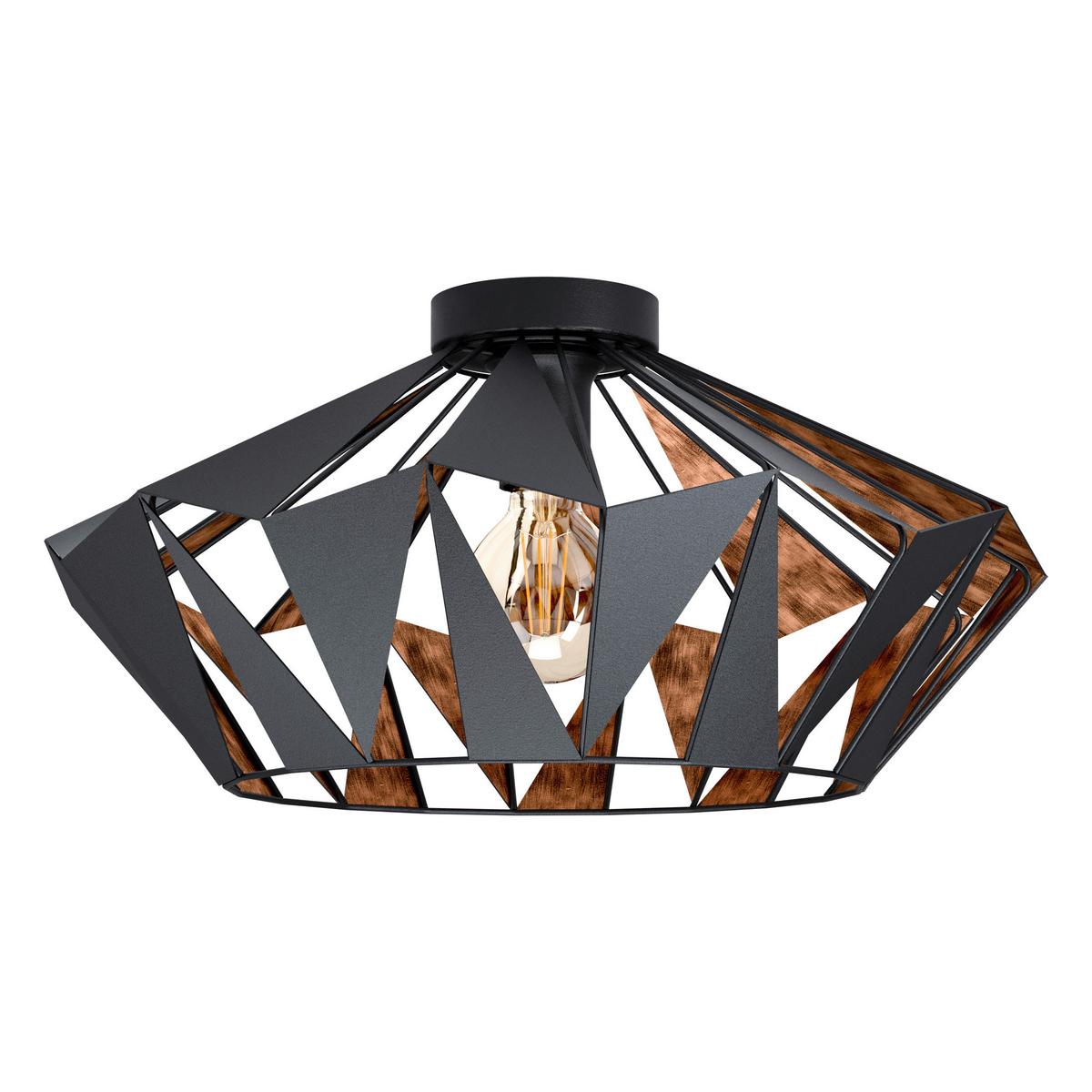 LAMPA SUFITOWA 78189* CARLTON 6 - czarny/kolor miedziany, Konventionell, metal (47/23,5cm) - Marama