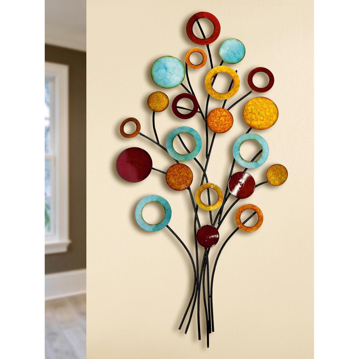 Metallbild Baum Multicolor - Multicolor, Basics, Metall (51/97/4cm)