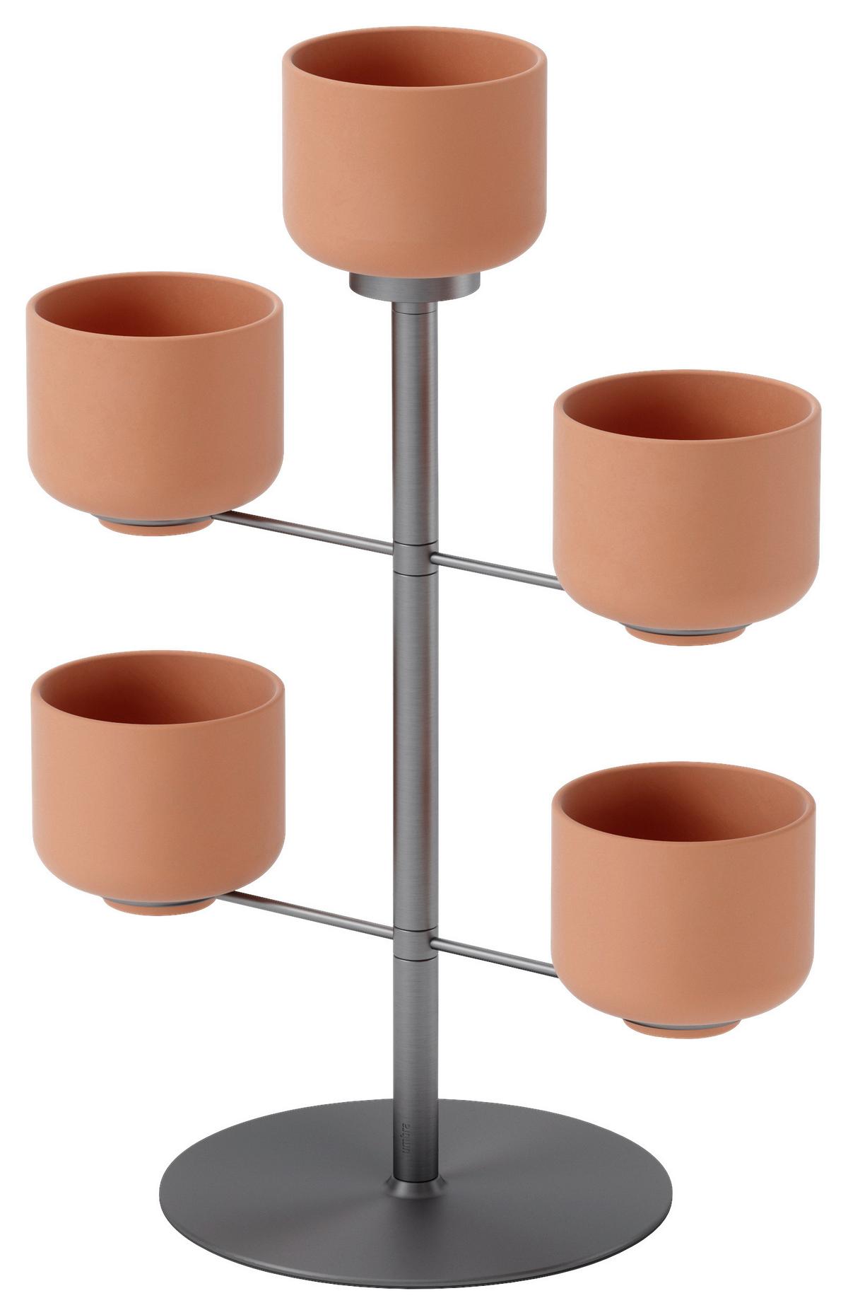 Mască pentru ghiveci Five - teracotă/titan, ceramică/metal (28,52/37,79/28,52cm) - Modern Living