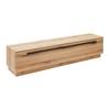 MEDIABÄNK MATEO - svart/ekfärgad, Modern, trämaterial/plast (180/41/40cm) - Mömax