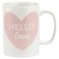 Kaffeebecher Unicorn in Weiß, ca. 350ml - Rosa/Weiß, LIFESTYLE, Keramik (8/11cm) - MODERN LIVING