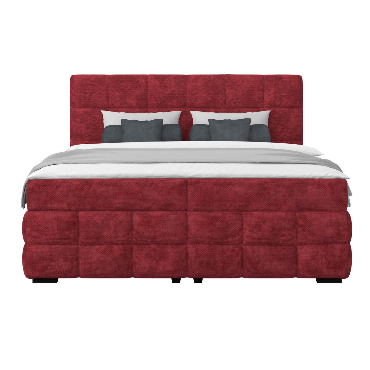 PAT BOX VEGA - verde/roșu burgund, Trend, lemn/textil (160/200cm) - Modern Living