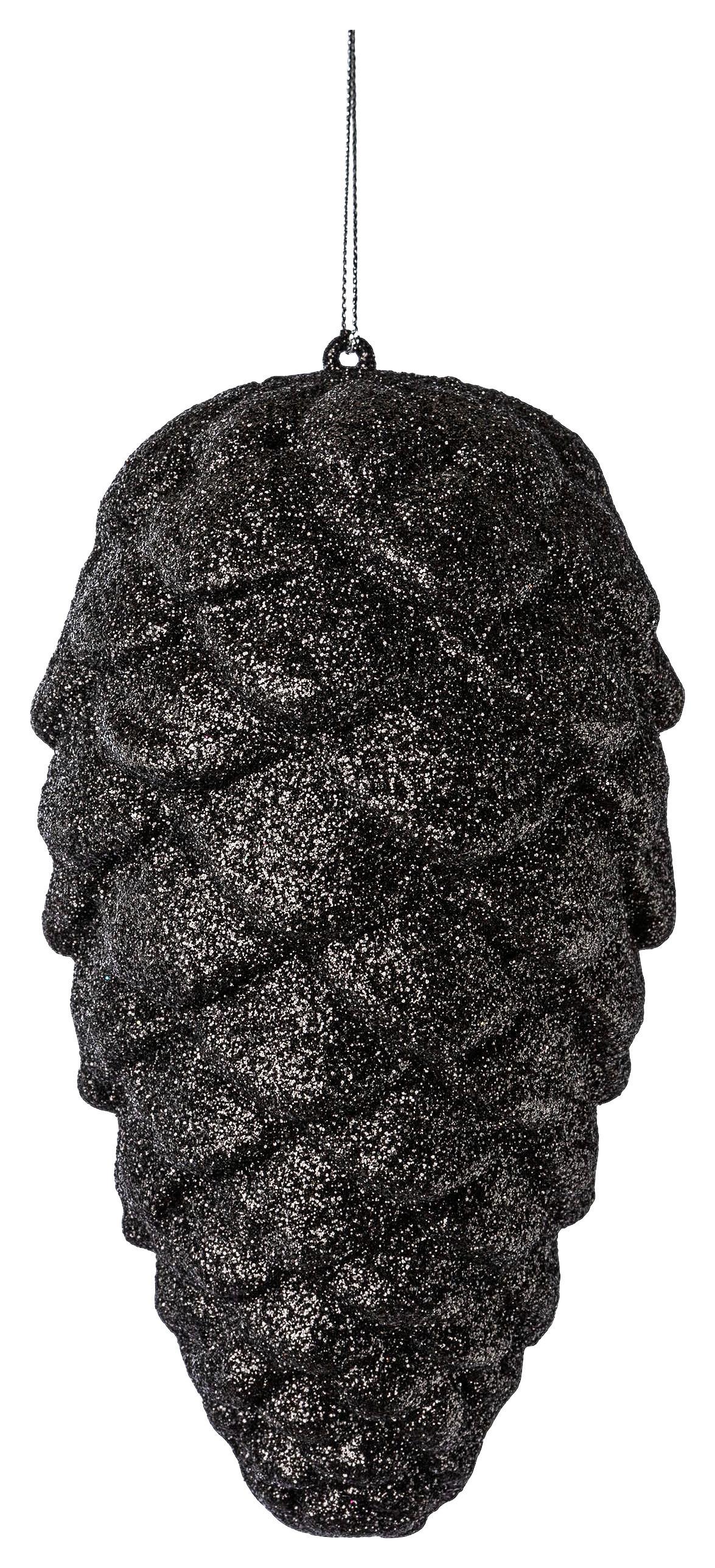 Függődísz Toboz - fekete, Modern, műanyag (18cm) - Modern Living