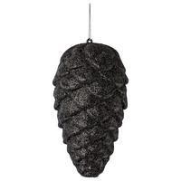 Függődísz Toboz - fekete, Modern, műanyag (18cm) - Modern Living