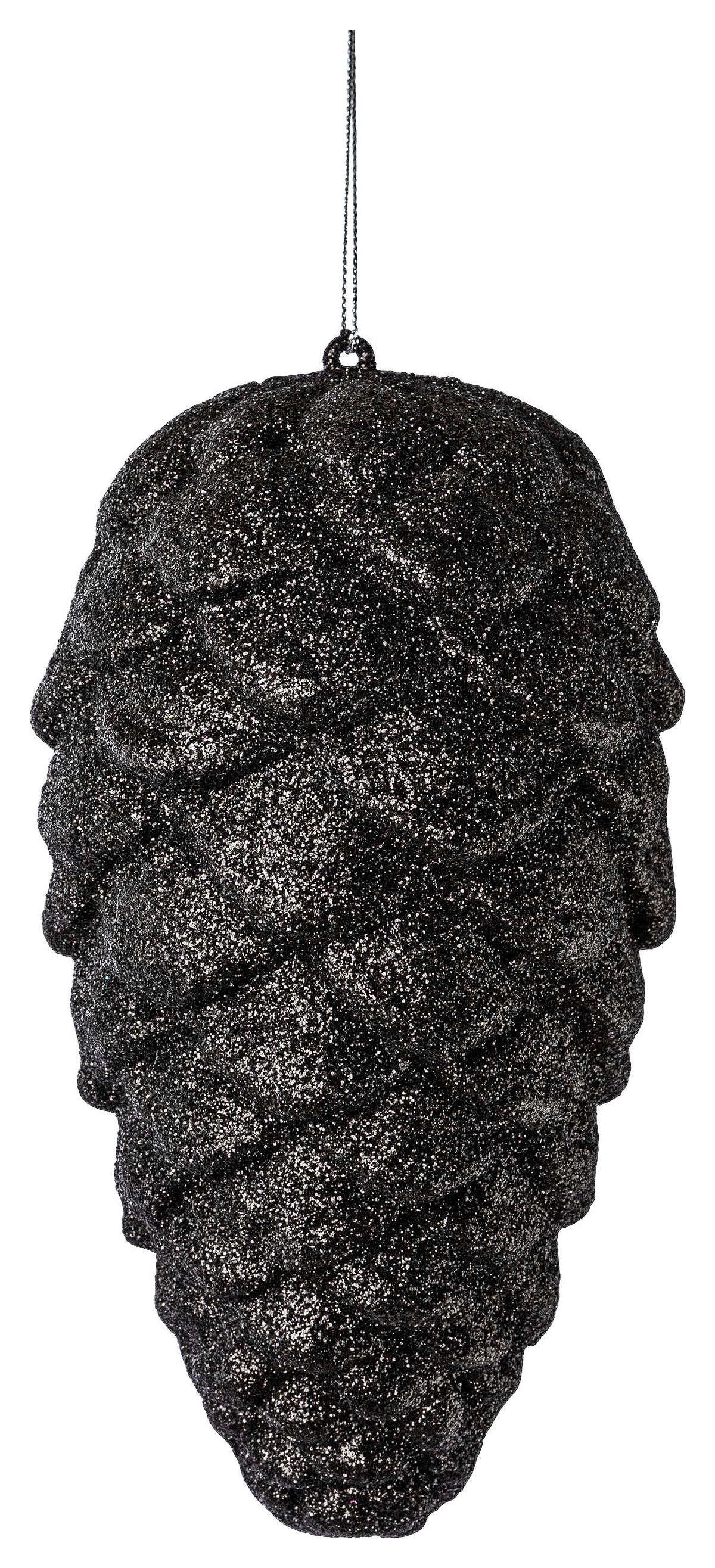 Függődísz Toboz - fekete, Modern, műanyag (18cm) - Modern Living