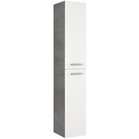 Dulap înalt Carin - alb/gri închis, Modern, material pe bază de lemn (30/168/32,6cm) - Mömax