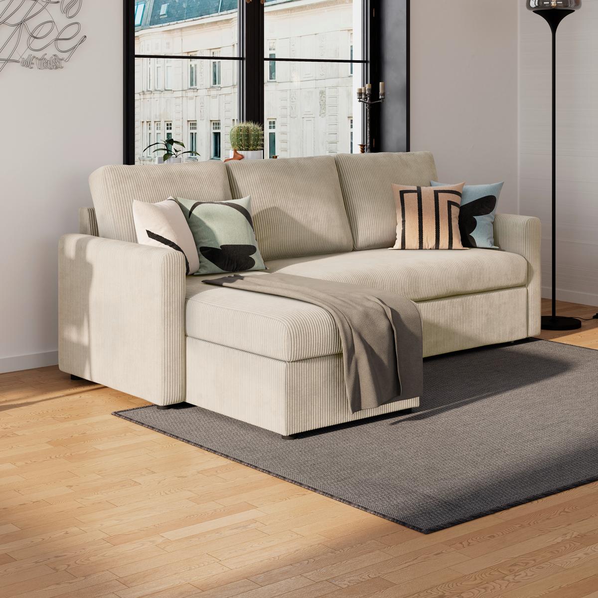 Coltar PARIS - bej, Basics, lemn/metal (215/145cm)