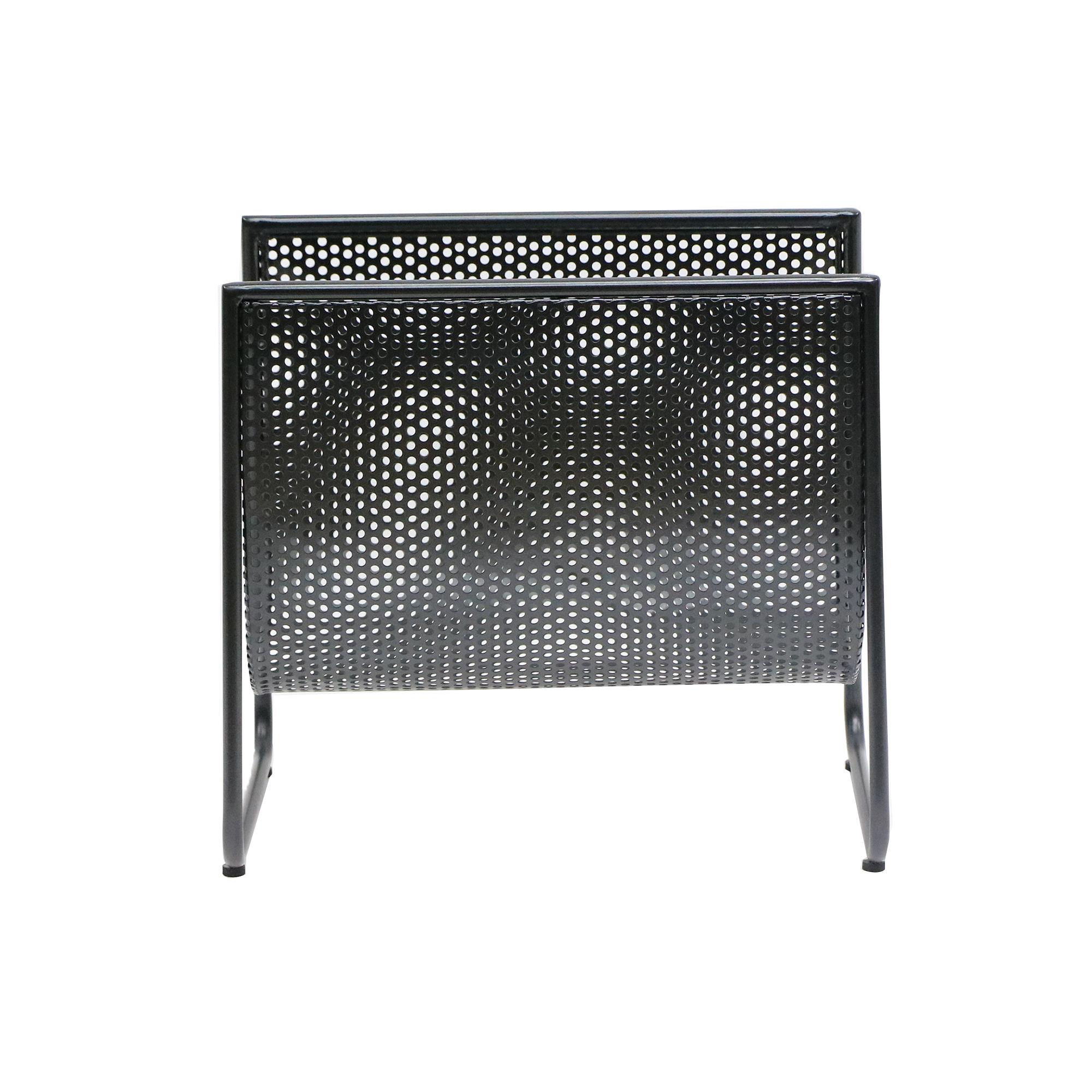 Zeitungsständer Tina aus Metall - Schwarz, Modern, Metall (35/31,5/25cm) - Modern Living