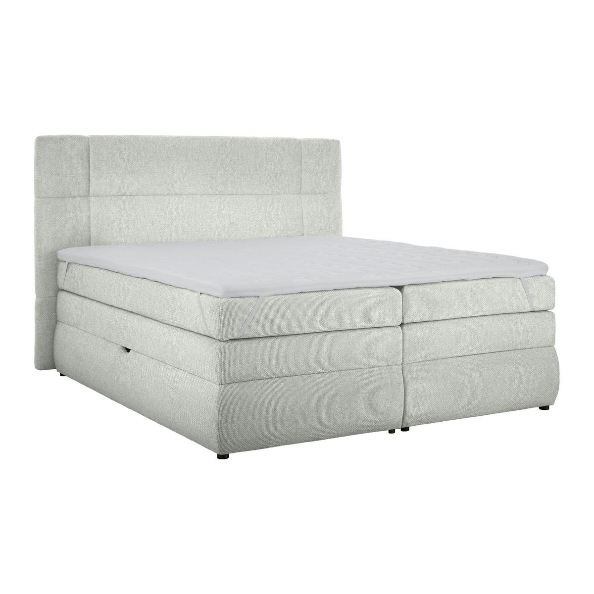 Boxspring Krevet Palace - srebrne boje, Konvencionalno, tekstil/plastika (180/200cm) - Premium Living