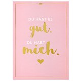 Postkarte Vollzeitprinzessin in Rosa - Goldfarben/Rosa, Papier (10,5/14,8cm) - Vollzeitprinzessin