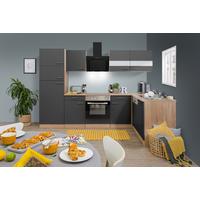 Küchenleerblock LBKBL280ESGS Grau/Eiche ca. 280x172 cm - Edelstahlfarben/Eichefarben, Basics, Holzwerkstoff/Metall - Respekta