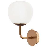 WANDLEUCHTE ERICH - Weiss/Messingfarben, Trend, Glas/Metall (15/27/19cm) - MAYTONI