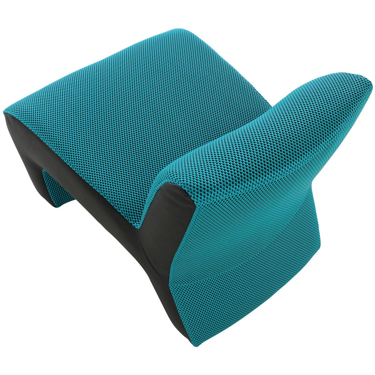 Designsessel Batty Mesh Türkis/Schwarz, Lederlook - Türkis/Schwarz, MODERN, Kunststoff/Textil (66/72/89cm) - Mömax