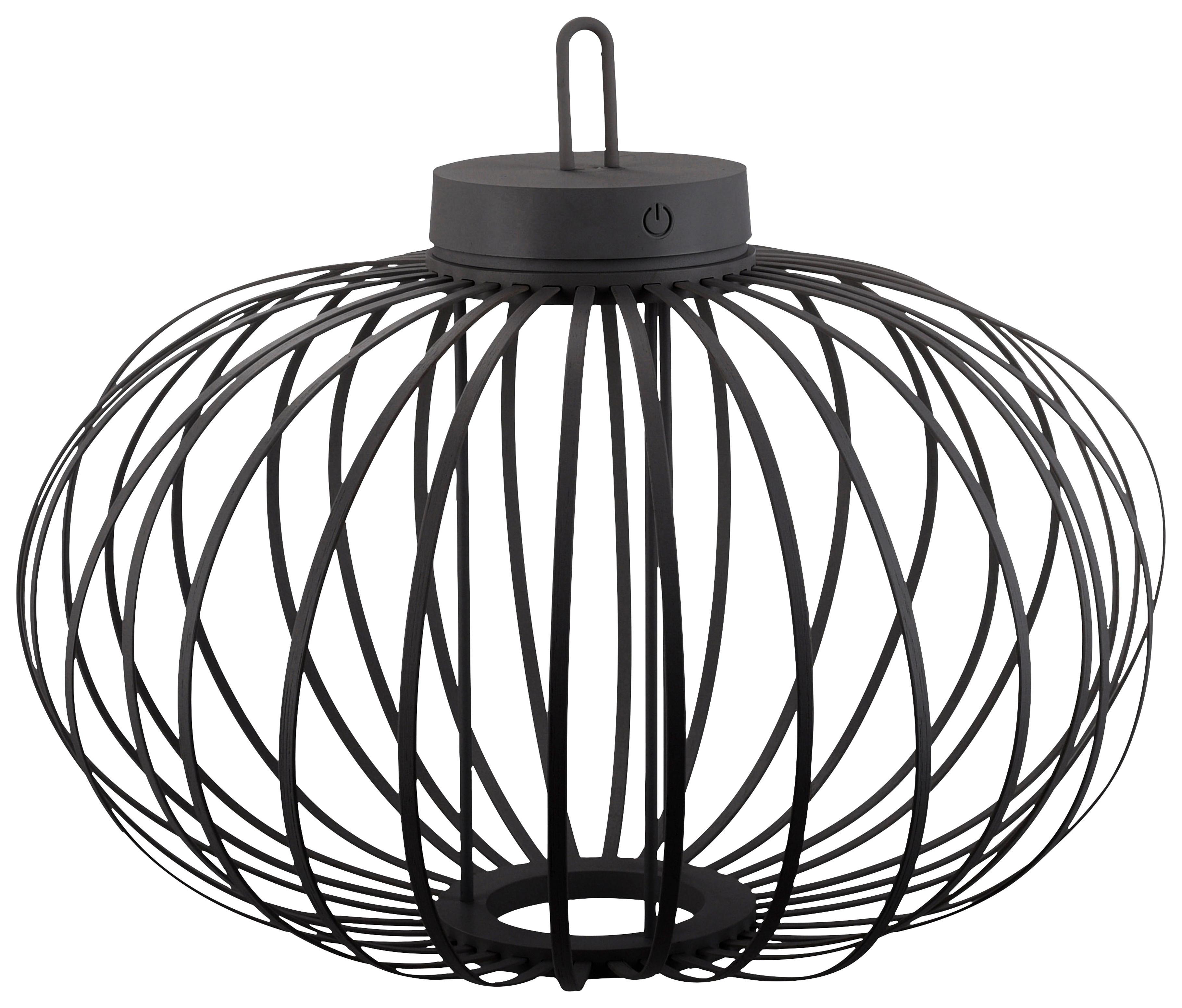 Akku-Tischleuchte Akuba Schwarz max. 1,5 Watt - Schwarz, Design, Holz/Kunststoff (46/46/37cm)