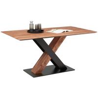 Esstisch Blade in Schwarz/Akaziefarben - Schwarz/Akaziefarben, Modern, Holz/Metall (160/90/76cm) - Zandiara