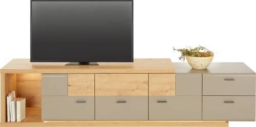 TV-Element in Eichefarben - Eichefarben/Grau, MODERN, Holzwerkstoff (215/52/48cm) - Modern Living