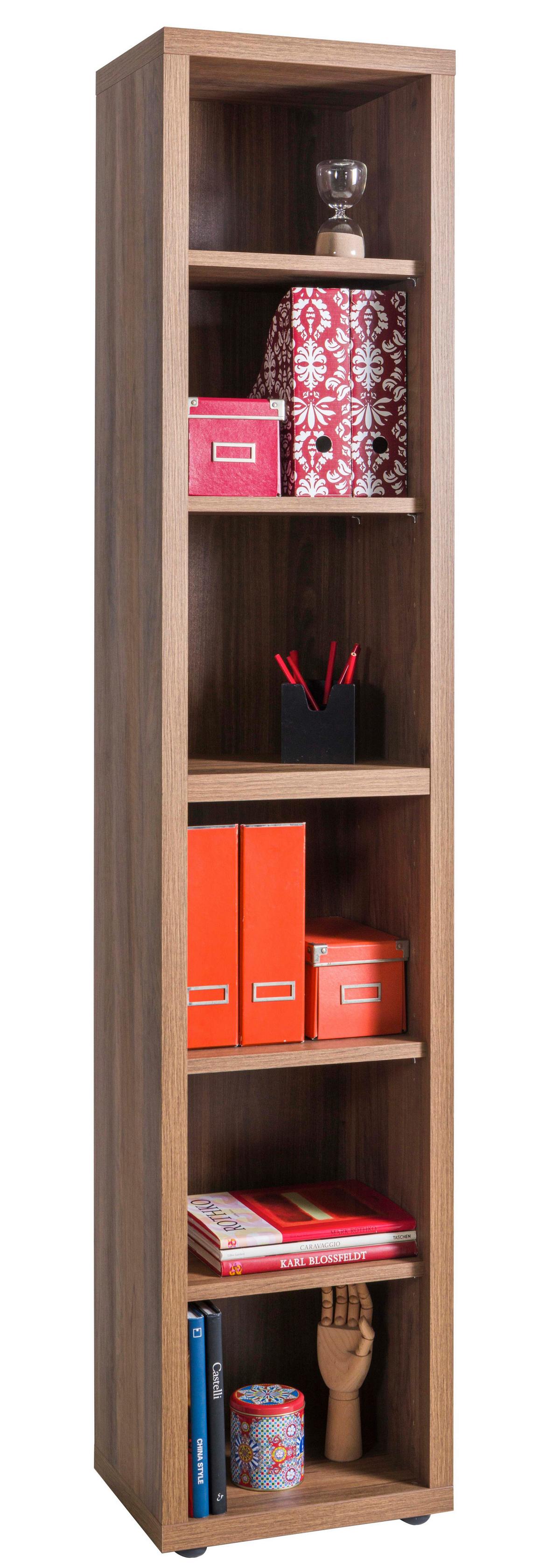 Polica Rilega - boja oraha, Moderno, pločasti materijal (45,2/216,8/35,5cm) - Modern Living