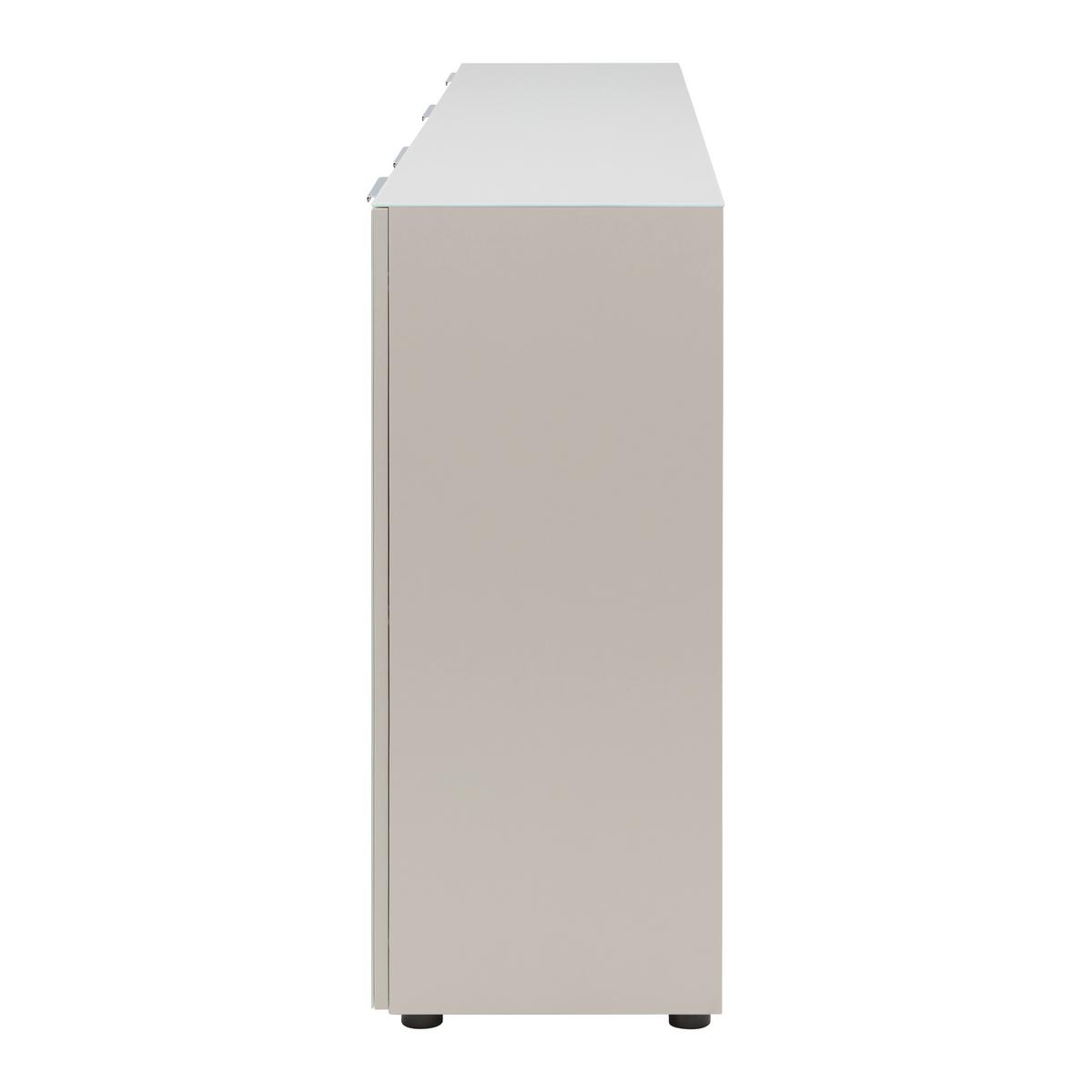 Sideboard Siena Kaschmirfarben - Chromfarben/Kaschmir, MODERN, Glas/Holzwerkstoff (226/99/40cm) - Mömax