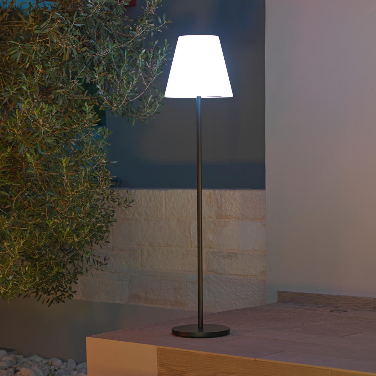 Solarleuchte Laureen in Weiss max. 2,16 Watt - Weiss, Modern, Kunststoff (34/150cm) - Premium Living