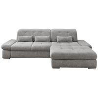 Wohnlandschaft Dalida Silberfarben Chenille - Chromfarben/Silberfarben, Design, Textil/Metall (300/196cm) - Livetastic