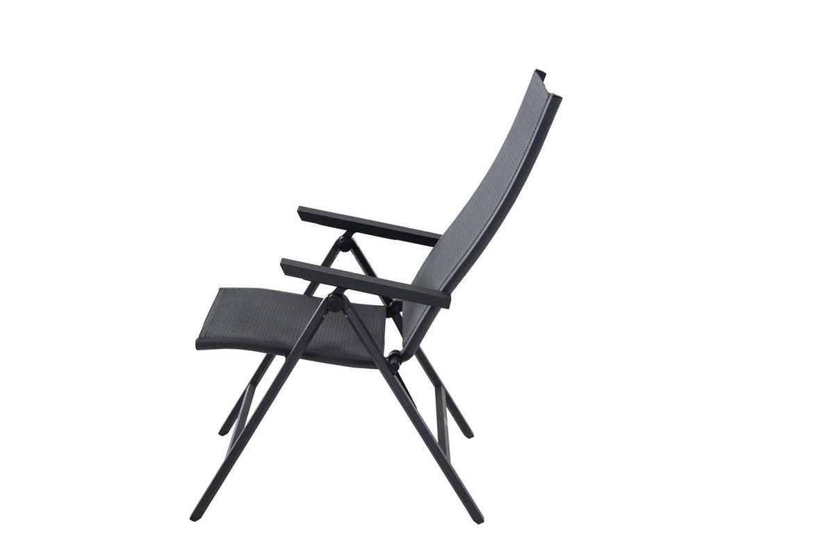 Gartenklappsessel Tauro Anthrazit - Anthrazit, Basics, Kunststoff/Metall (60/110/66cm) - Siena Garden