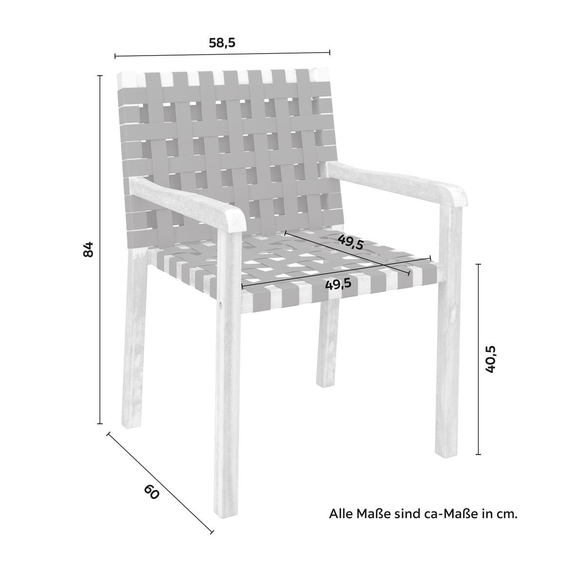 Gartensessel-Set 2-er Set Lauria Schwarz Holz/Textil - Schwarz/Akaziefarben, MODERN, Holz/Textil (61/84/59cm) - Bessagi Garden