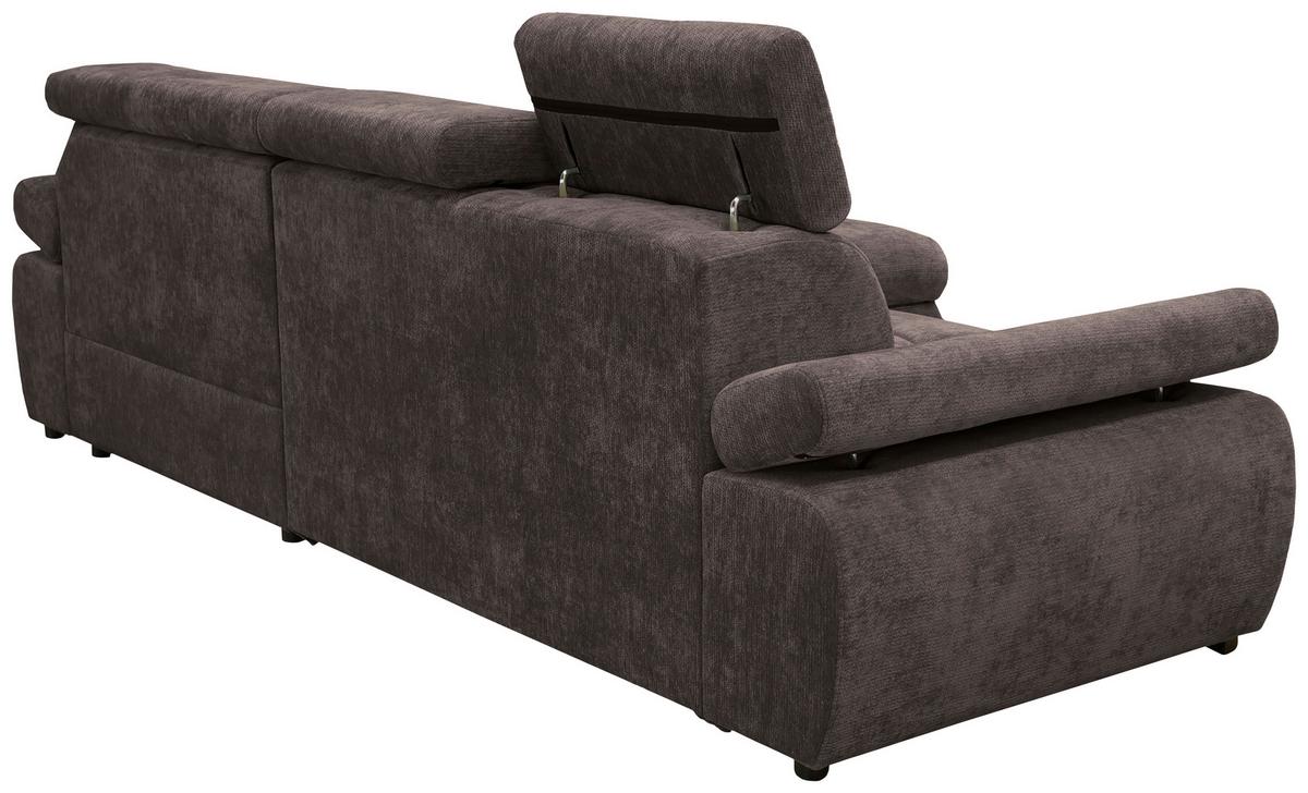 Kutna Garnitura Vegas - tamno smeđa/crna, Design, drvo/tekstil (294/173cm) - Modern Living