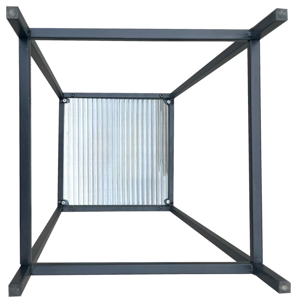 Virágtartó Állvány Shine - fekete/áttetsző, Modern, Üveg/fém (30/70/30cm) - Mömax
