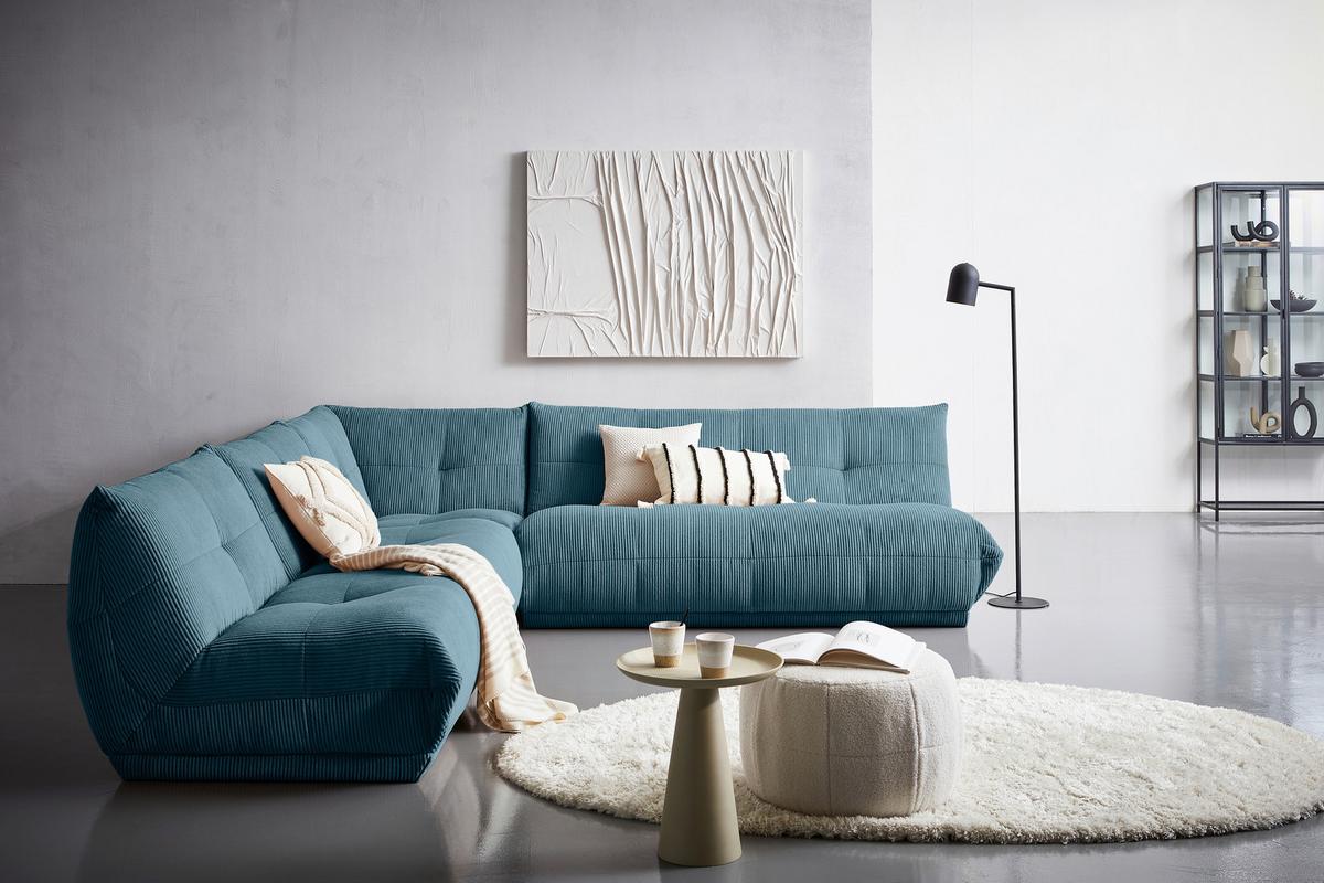Modul Sofa Giselle Ottomane Petrol - Petrol, Trend, Textil (105/80/185cm) - Livetastic