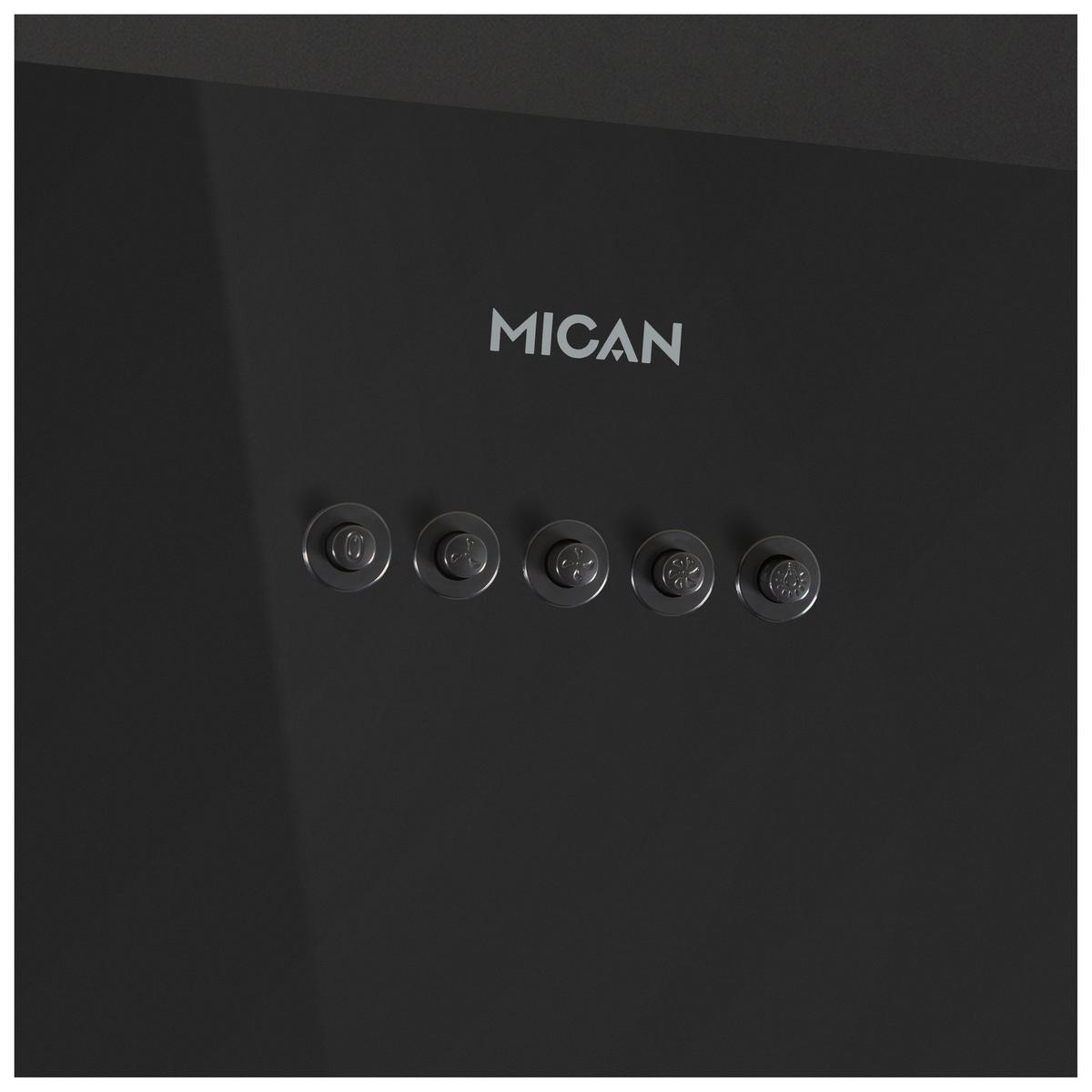 Dunstabzugshaube KHA400MOFSA Schwarz 60cm - Schwarz, Basics, Glas/Metall (60/60,5-88,5/31,5cm) - Mican