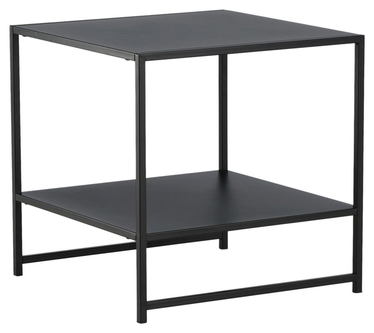 BEISTELLTISCH STAAL - Schwarz, Design, Metall (50/50/50cm) - Livetastic