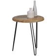 Beistelltisch Schwarz/Naturfarben - Multicolor/Schwarz, LIFESTYLE, Holz/Metall (40/45cm) - Modern Living Beistelltisch Schwarz/Naturfarben - Multicolor/Schwarz, LIFESTYLE, Holz/Metall (40/45cm) - Modern Living