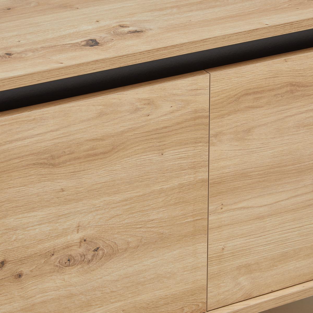 Lowboard Stirling Schwarz/Eiche Artisan - Schwarz/Eiche Artisan, MODERN, Holzwerkstoff (157/53/40cm) - Mömax