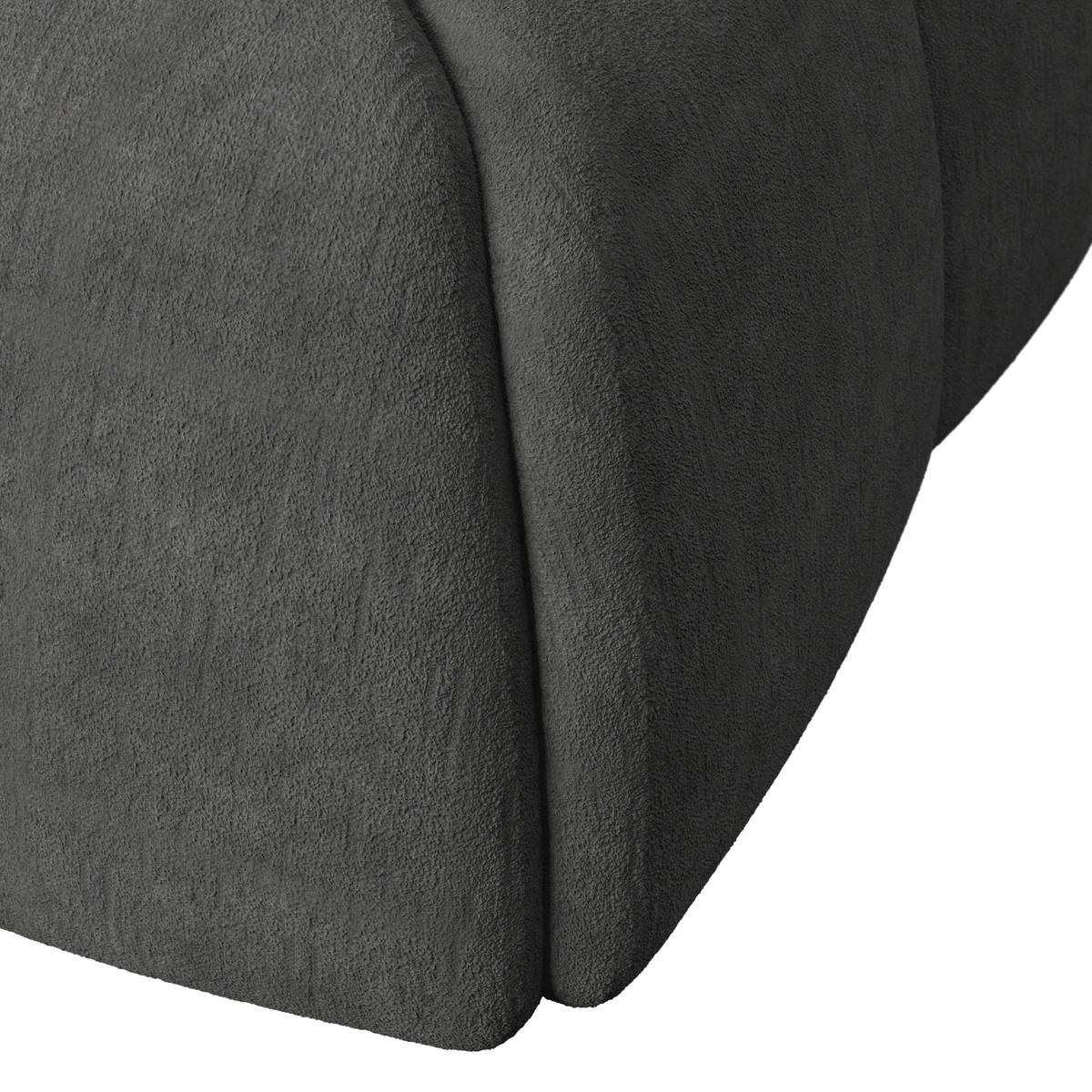 Polsterbett Marija ca. 180x200 cm Dunkelgrau - Edelstahlfarben/Dunkelgrau, MODERN, Holz/Textil (180/200cm) - Bessagi Home