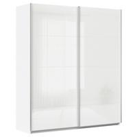 DULAP USI CULISANTE FELDKIRCH - alb/alb lucios intens, Modern, sticlă/material pe bază de lemn (181/210/62cm)