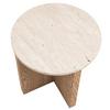 SIDOBORD MATERA -TREND - naturfärgad, Modern, trämaterial/sten (40/39cm) - Premium Living