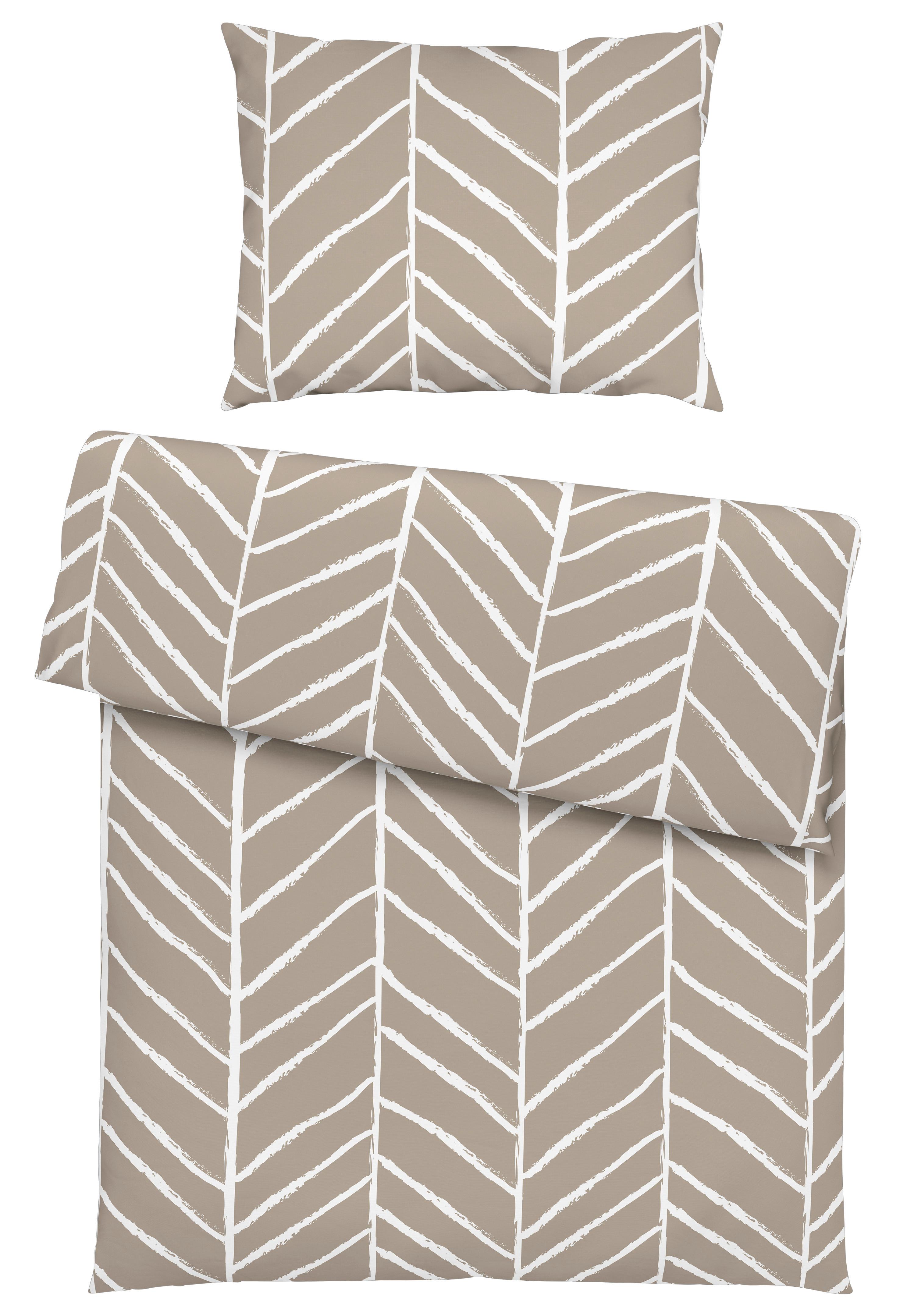 BETTWÄSCHESET MARBLE - Beige, Konventionell, Textil (160/210cm) - Modern Living