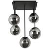 TAKLAMPA LIP - kromfärg/svart, Modern, metall/glas (41/41/61cm) - Mömax