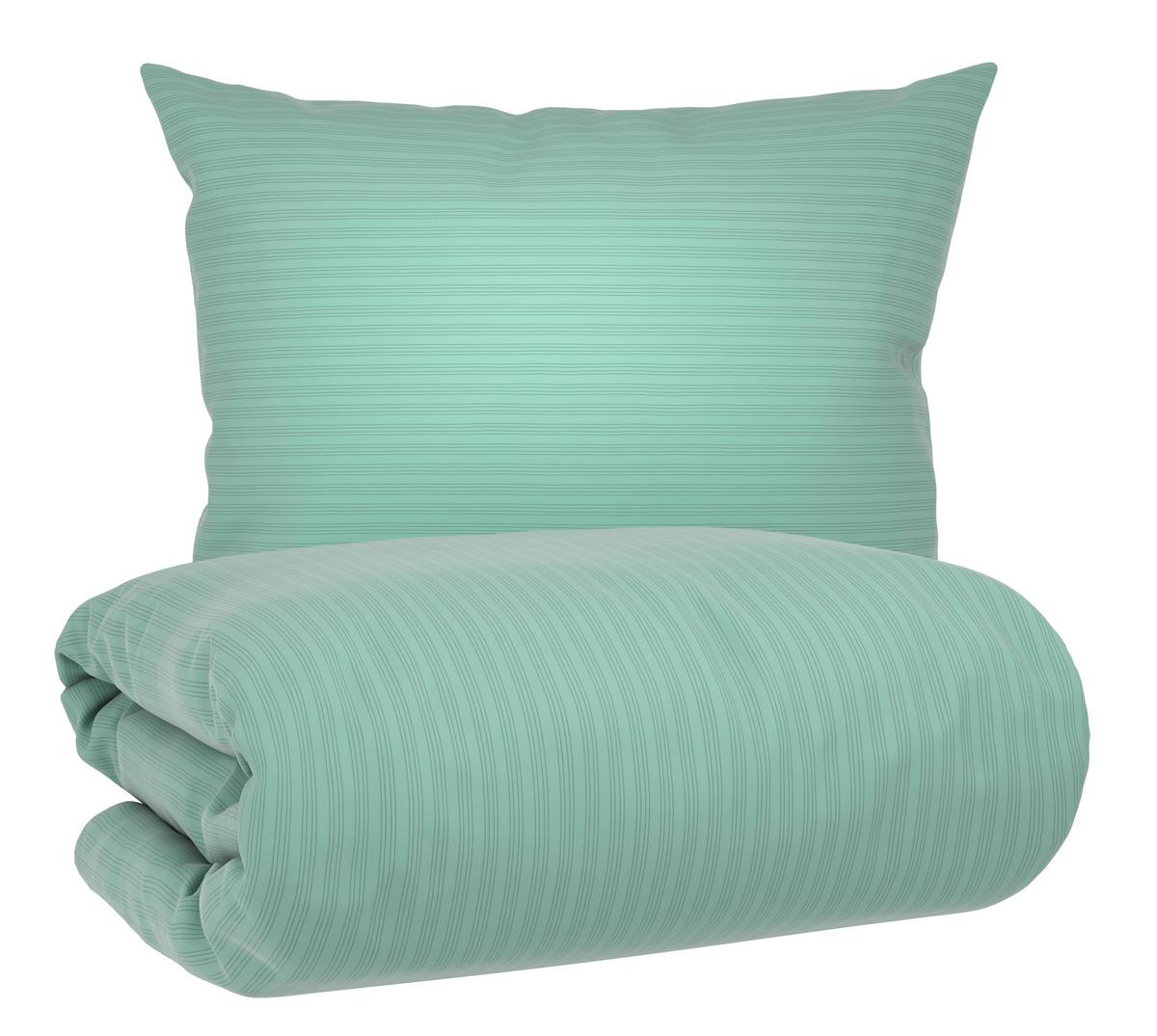 Bettwäsche Crinkle Mintgrün ca. 140x200cm - Mintgrün, Textil (140/200cm) - Mömax