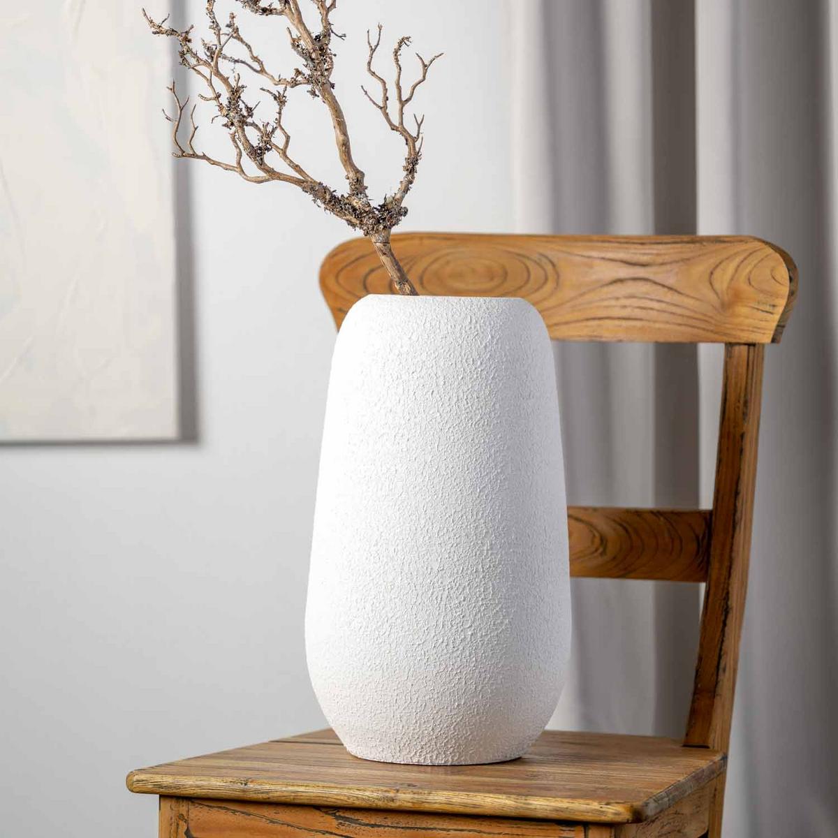 Vase Weiß - Weiß, Basics, Keramik (23,00/40,00/23,00cm) - Leonardo