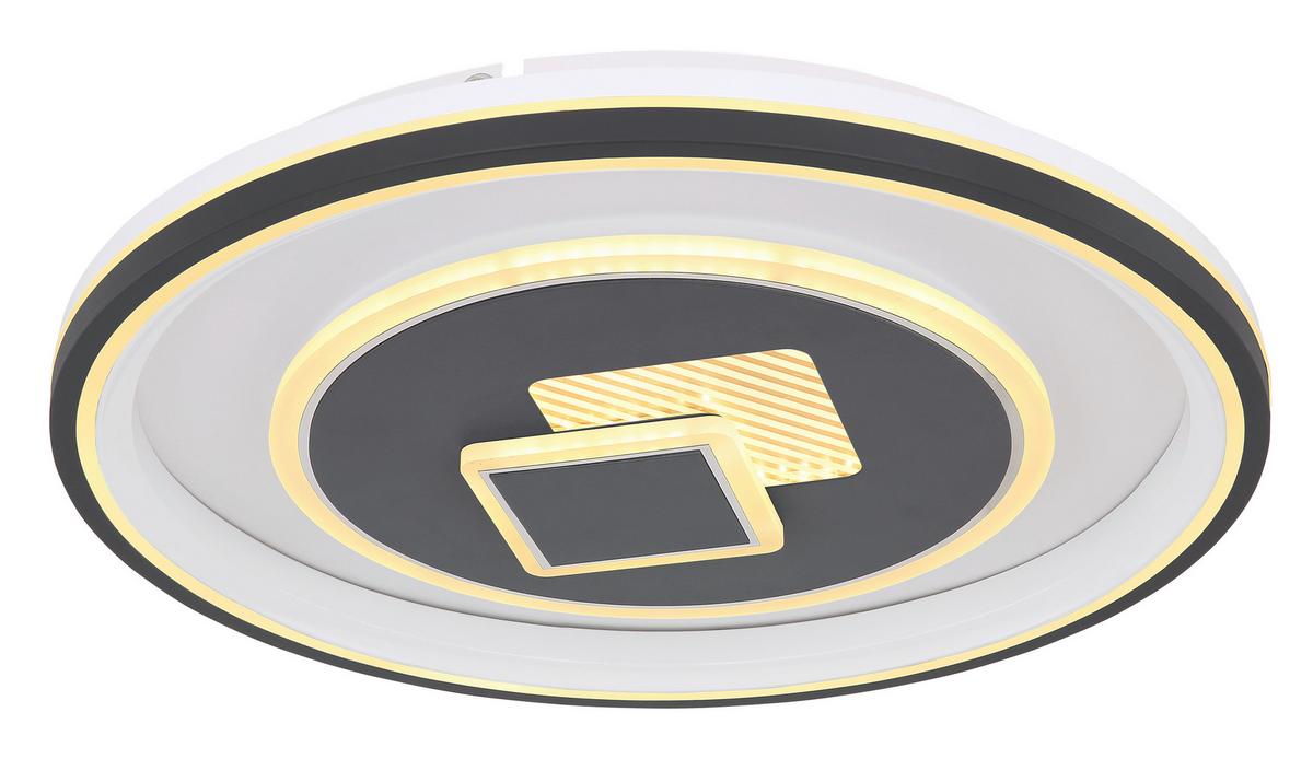 Led Stropna Svjetiljka 48454-46 - bijela/boje grafita, Design, metal/plastika (50/7cm) - Globo