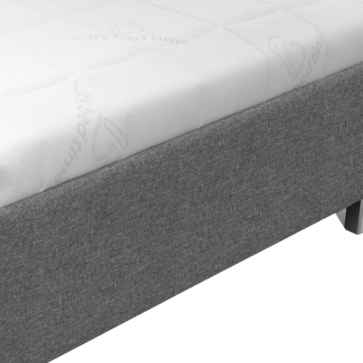 Tapecirani Krevet Stilo - bijela/siva, drvo/tekstil (120/200cm)