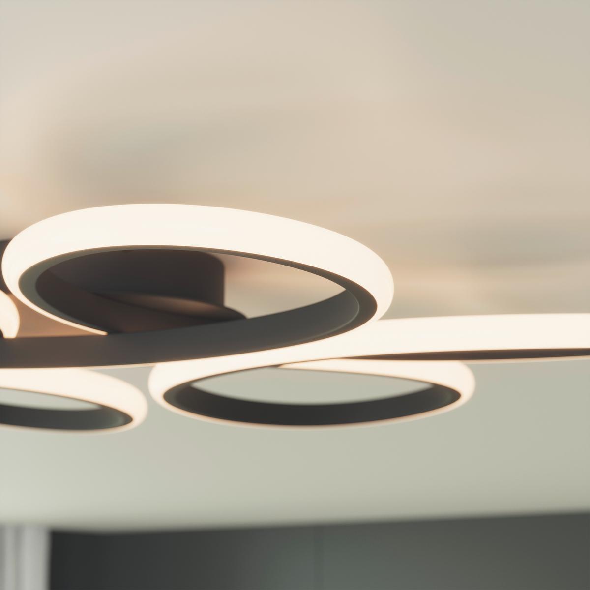LAMPA SUFITOWA LED MATAR *SBN* - czarny, Design, tworzywo sztuczne/metal (70/10cm) - Novel