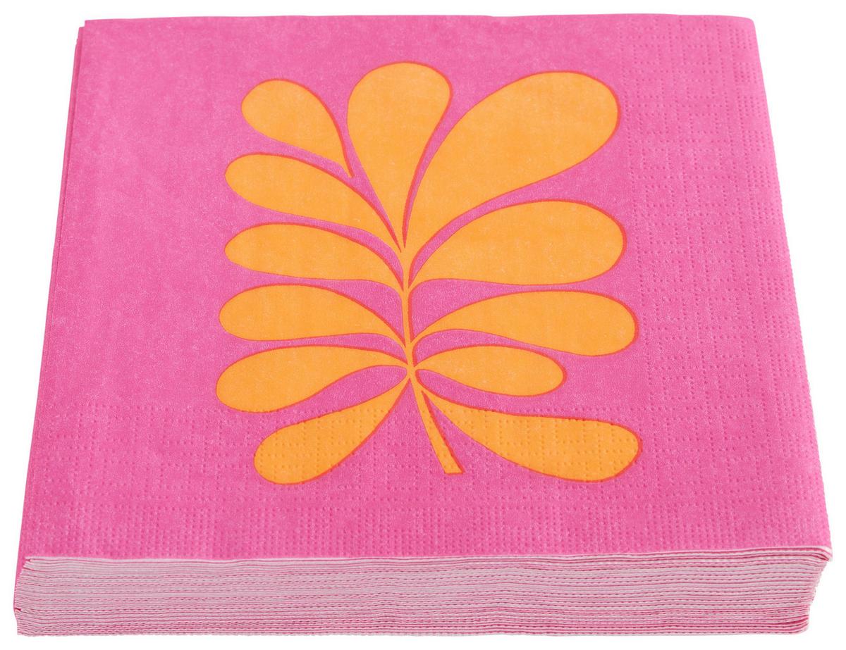 Servieta Kai - pink/oranžna, papir (33/33cm)