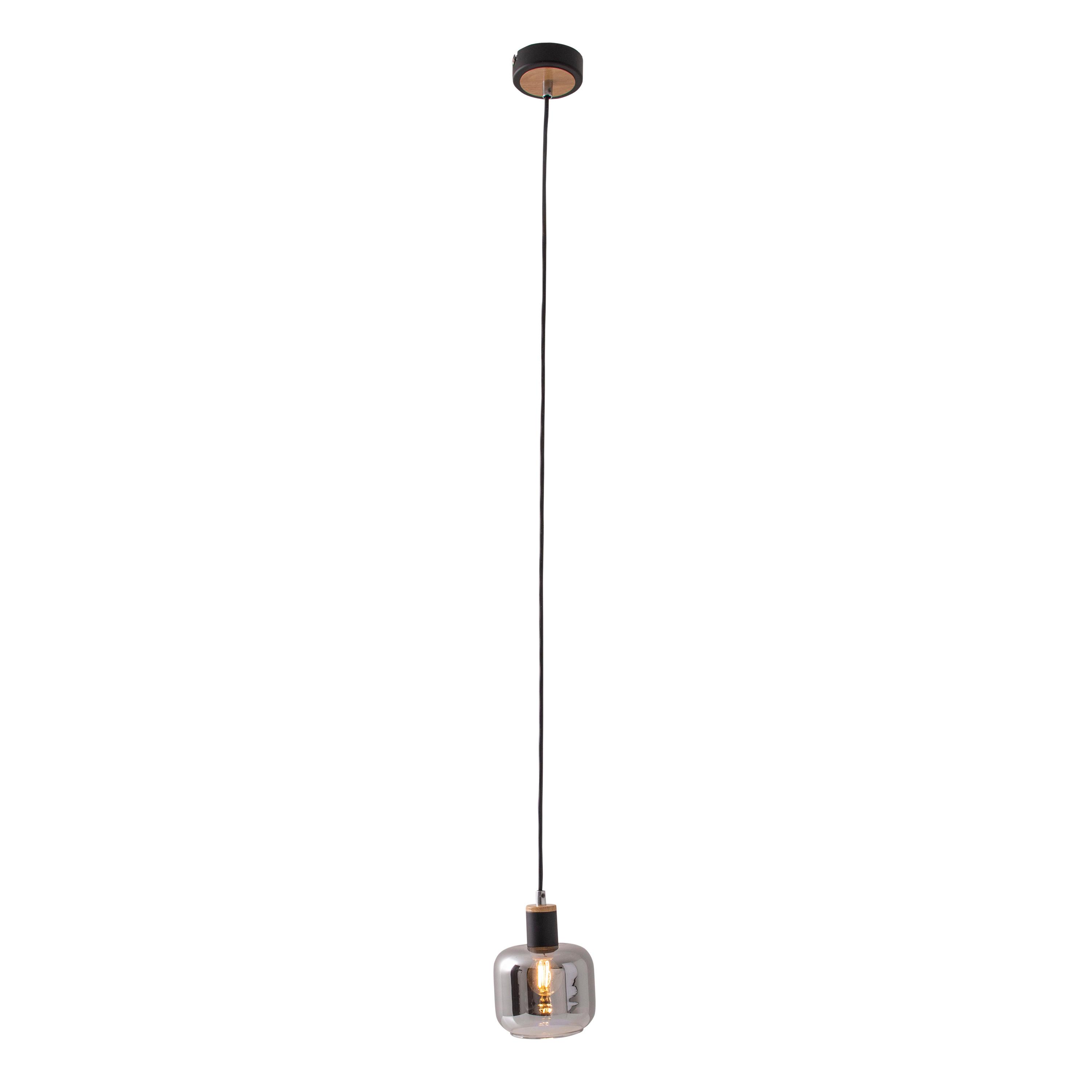 LAMPA ZWIESZANA FUMOSO - kolor naturalny/czarny, Design, metal/szkło (13/120cm) - Näve