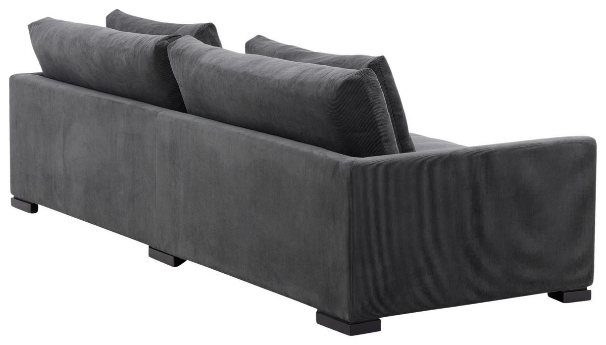 3-SITZER-SOFA DURHAM - Dunkelgrau, Design, Holz/Textil (270/82/105cm) - Livetastic