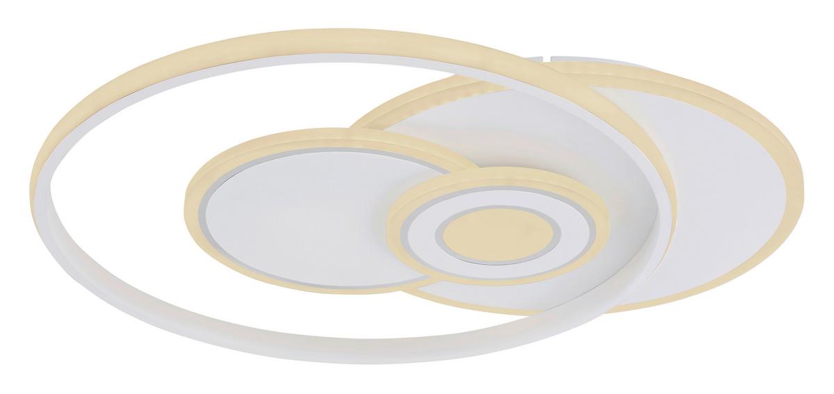 LED-DECKENLEUCHTE 48442-50  RODERICK - Chromfarben/Weiss, Design, Kunststoff/Metall (54,5/46/6cm) - Globo